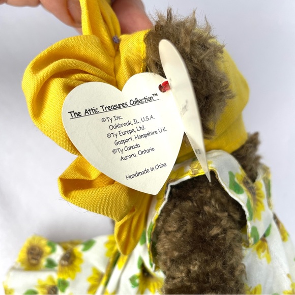 Ty Beanie Susannah Sunflower Bear Plush Teddy - Picture 10 of 12